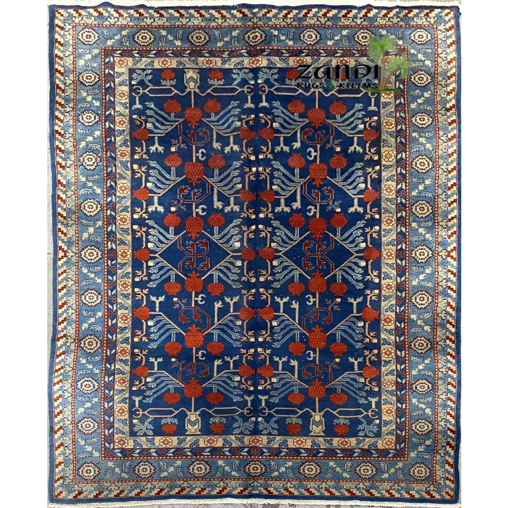 One Of The Kind Afghani Khotan Rug 5'7" x 9'5" zandirugs